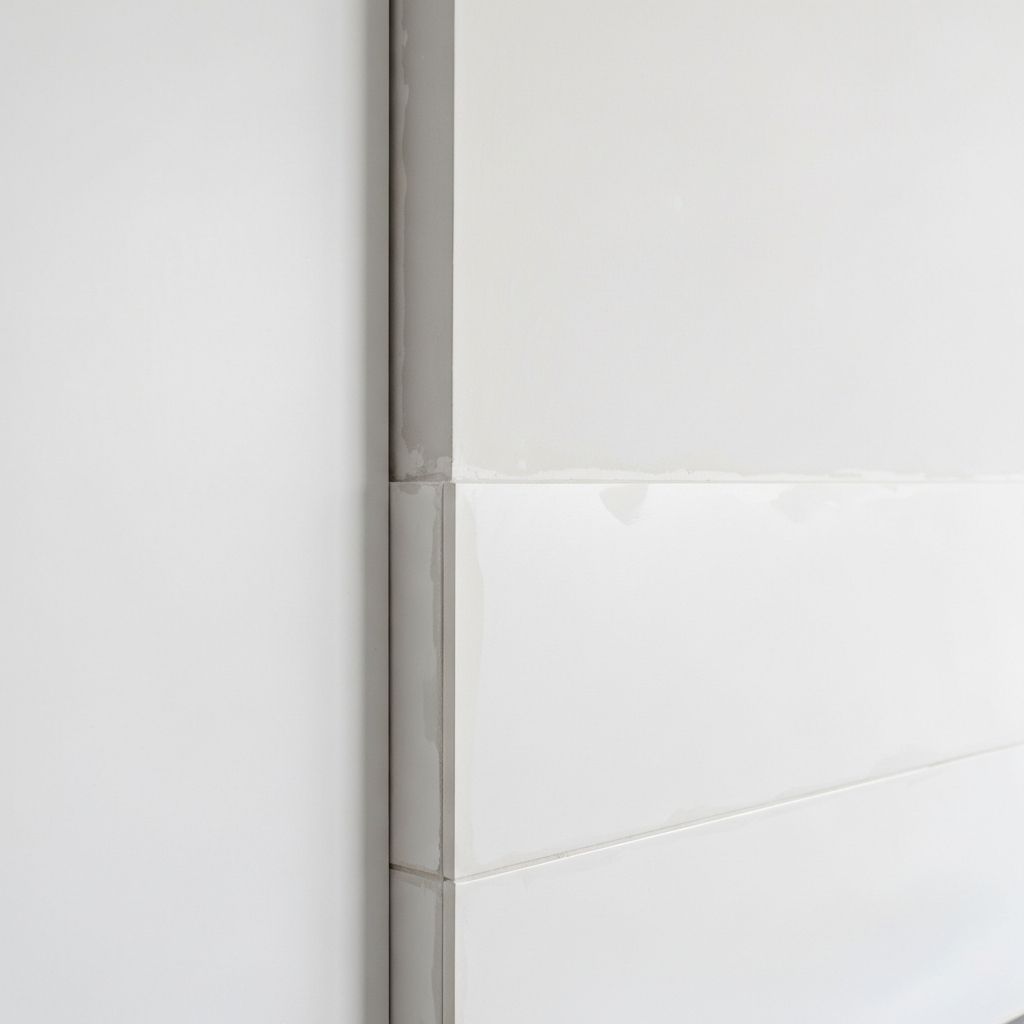 Kitchen re-fit — freshly plastered walls ready for tiling